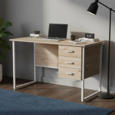Компьютерный стол Ferrum-decor Гарри 75x140x70 белый ДСП Дуб Сан-Марино 16мм (FRD-101014)