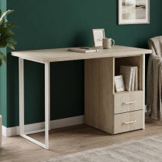 Письменный стол Ferrum-decor Отто 76x120x60 белый ДСП Дуб Сонома 32мм (FRD-101027)