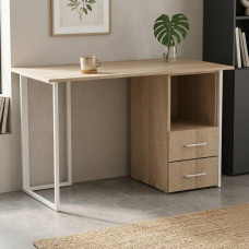 Письмовий стіл Ferrum-decor Отто 75x140x60 білий ДСП Дуб Сонома 16мм (FRD-101032)