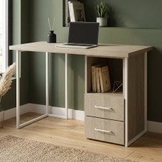 Письменный стол Ferrum-decor Отто 76x140x60 белый ДСП Дуб Сонома 32мм (FRD-101037)