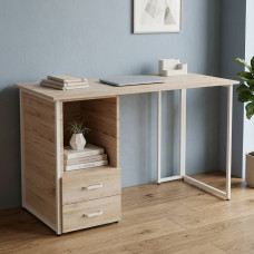 Компьютерный стол Ferrum-decor Отто 75x120x70 белый ДСП Дуб Сан-Марино 16мм (FRD-101044)