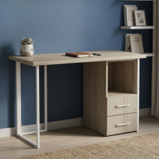 Письмовий стіл Ferrum-decor Отто 76x120x70 білий ДСП Дуб Сонома 32мм (FRD-101047)