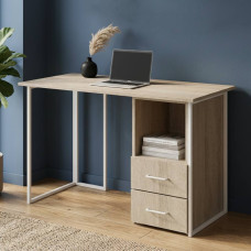 Письменный стол Ferrum-decor Отто 75x140x70 белый ДСП Дуб Сонома 16мм (FRD-101052)