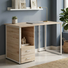 Компьютерный стол Ferrum-decor Отто 75x140x70 белый ДСП Дуб Сан-Марино 32мм (FRD-101059)