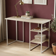 Письменный стол Ferrum-decor Кевин 75x140x60 белый ДСП Дуб Сонома 16мм (FRD-101260)