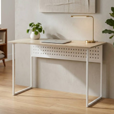 Письменный стол Ferrum-decor Майк 75x140x60 белый ДСП Дуб Сонома 16мм (FRD-101318)