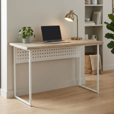 Письмовий стіл Ferrum-decor Майк 76x140x60 білий ДСП Дуб Сонома 32мм (FRD-101323)