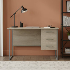 Письменный стол Ferrum-decor Гарри 75x140x60 серый ДСП Дуб Сонома 16мм (FRD-101462)