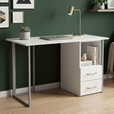 Письменный стол Ferrum-decor Отто 75x120x60 серый ДСП Белое 16мм (FRD-101491)