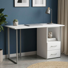 Письменный стол Ferrum-decor Отто 75x140x60 серый ДСП Белое 16мм (FRD-101501)