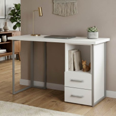 Письмовий стіл Ferrum-decor Отто 76x140x60 сірий ДСП Біле 32мм (FRD-101506)