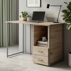 Компьютерный стол Ferrum-decor Отто 75x140x60 серый ДСП Дуб Сан-Марино 32мм (FRD-101509)