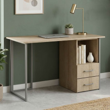 Письмовий стіл Ferrum-decor Отто 75x140x70 сірий ДСП Дуб Сонома 16мм (FRD-101522)