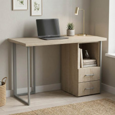 Письменный стол Ferrum-decor Отто 76x140x70 серый ДСП Дуб Сонома 32мм (FRD-101527)