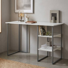 Письменный стол Ferrum-decor Кевин 75x100x60 серый ДСП Белое 16мм (FRD-101711)