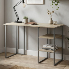 Письмовий стіл Ferrum-decor Кевін 75x100x60 сірий ДСП Дуб Сонома 16мм (FRD-101712)