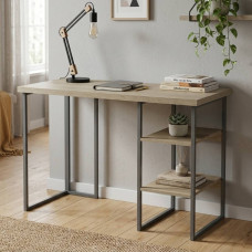 Письмовий стіл Ferrum-decor Кевін 76x100x60 сірий ДСП Дуб Сонома 32мм (FRD-101716)