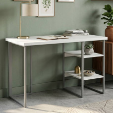 Письменный стол Ferrum-decor Кевин 76x140x70 серый ДСП Белое 32мм (FRD-101762)