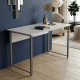 Письменный стол Ferrum-decor Курт 75x100x60 серый ДСП Белое 16мм (FRD-101827) - фото 1