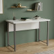 Письменный стол Ferrum-decor Курт 76x100x60 серый ДСП Белое 32мм (FRD-101832) - фото 1