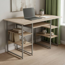 Компьютерный стол Ferrum-decor Тим 75x140x70 серый ДСП Дуб Сан-Марино 32мм (FRD-101905)