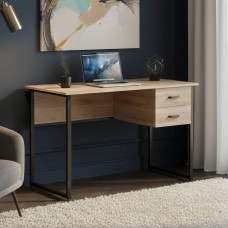 Компьютерный стол Ferrum-decor Дакота 76x120x60 черный ДСП Дуб Сан-Марино 32мм (FRD-101924)