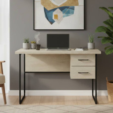 Письменный стол Ferrum-decor Дакота 76x140x70 черный ДСП Дуб Сонома 32мм (FRD-101960)