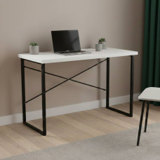 Письменный стол Ferrum-decor Дейв 76x140x70 черный ДСП Белое 32мм (FRD-102018)