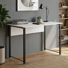 Письменный стол Ferrum-decor Курт 75x120x60 черный ДСП Белое 16мм (FRD-102026)