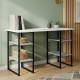 Письменный стол Ferrum-decor Карэн 75x120x60 черный ДСП Белое 16мм (FRD-102040) - фото 1