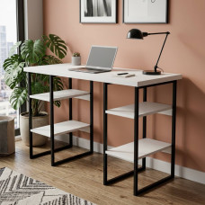 Письменный стол Ferrum-decor Карэн 76x120x60 черный ДСП Белое 32мм (FRD-102045)