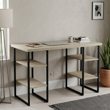 Письмовий стіл Ferrum-decor Карен 76x120x60 чорний ДСП Дуб Сонома 32мм (FRD-102046)
