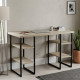 Письмовий стіл Ferrum-decor Карен 76x120x60 чорний ДСП Дуб Сонома 32мм (FRD-102046) - фото 1