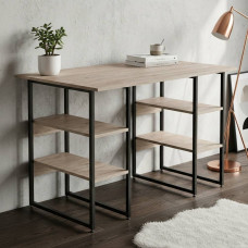 Комп'ютерний стіл Ferrum-decor Карен 75x140x60 чорний ДСП Дуб Сан-Марино 16мм (FRD-102053)