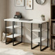 Письмовий стіл Ferrum-decor Карен 76x140x60 чорний ДСП Біле 32мм (FRD-102055) - фото 1
