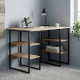 Компьютерный стол Ferrum-decor Карэн 75x140x60 черный ДСП Дуб Сан-Марино 32мм (FRD-102058) - фото 1