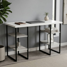 Письмовий стіл Ferrum-decor Карен 76x120x70 чорний ДСП Біле 32мм (FRD-102065)
