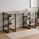 Письменный стол Ferrum-decor Карэн 75x140x70 черный ДСП Дуб Сонома 16мм (FRD-102071) - фото 1