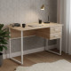 Компьютерный стол Ferrum-decor Дакота 75x120x60 белый ДСП Дуб Сан-Марино 16мм (FRD-102091) - фото 1