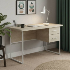 Письмовий стіл Ferrum-decor Дакота 76x120x60 білий ДСП Дуб Сонома 32мм (FRD-102094)