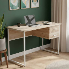 Комп'ютерний стіл Ferrum-decor Дакота 75x120x60 білий ДСП Дуб Сан-Марино 32мм (FRD-102096)