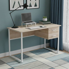 Компьютерный стол Ferrum-decor Дакота 75x140x60 белый ДСП Дуб Сан-Марино 32мм (FRD-102106)