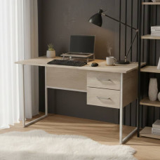 Письмовий стіл Ferrum-decor Дакота 75x120x70 білий ДСП Дуб Сонома 16мм (FRD-102117)