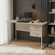 Письмовий стіл Ferrum-decor Дакота 75x120x70 білий ДСП Дуб Сонома 16мм (FRD-102117) - фото 1
