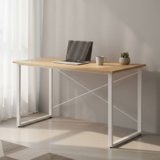 Письмовий стіл Ferrum-decor Дейв 75x100x60 білий ДСП Дуб Сонома 16мм (FRD-102137)