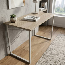 Письмовий стіл Ferrum-decor Дейв 75x100x70 білий ДСП Дуб Сонома 16мм (FRD-102167)