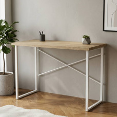 Письмовий стіл Ferrum-decor Дейв 76x140x70 білий ДСП Дуб Сонома 32мм (FRD-102192)