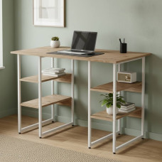 Компьютерный стол Ferrum-decor Карэн 75x140x60 белый ДСП Дуб Сан-Марино 32мм (FRD-102274)
