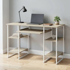 Письменный стол Ferrum-decor Тим 75x140x60 белый ДСП Дуб Сонома 16мм (FRD-102299)