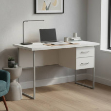 Письмовий стіл Ferrum-decor Дакота 76x120x60 сірий ДСП Біле 32мм (FRD-102315)